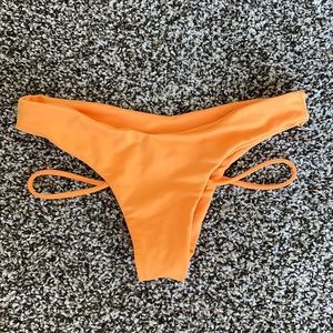 Siempre golden strappy cheeky bikini bottom